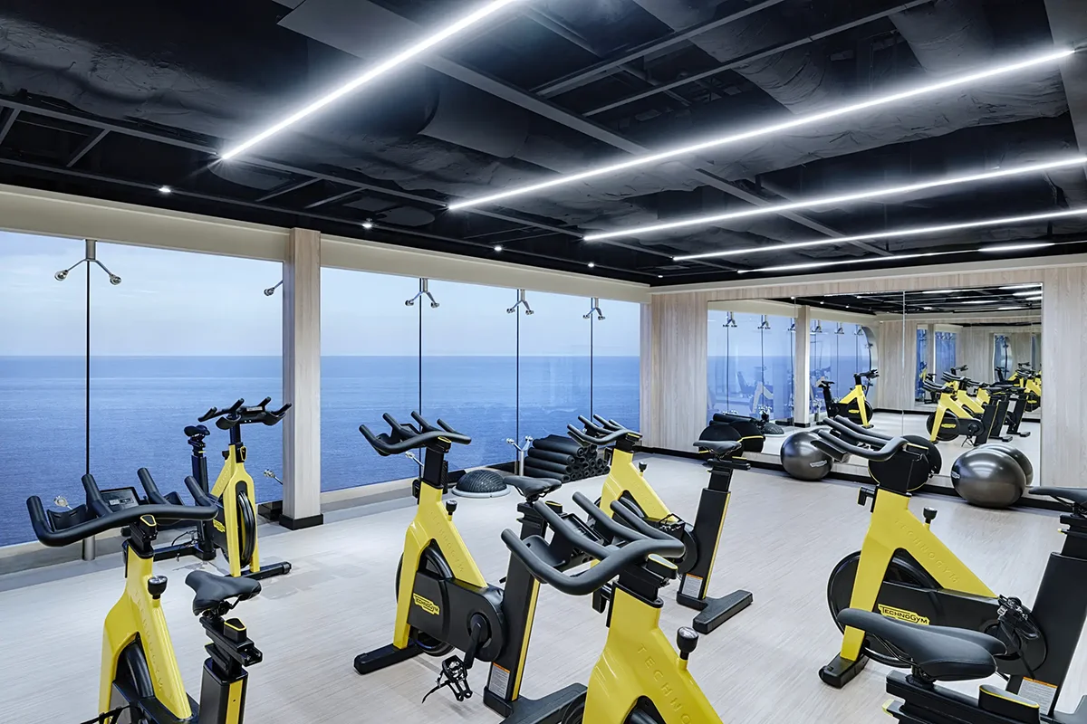 The MSC Poesia gym.