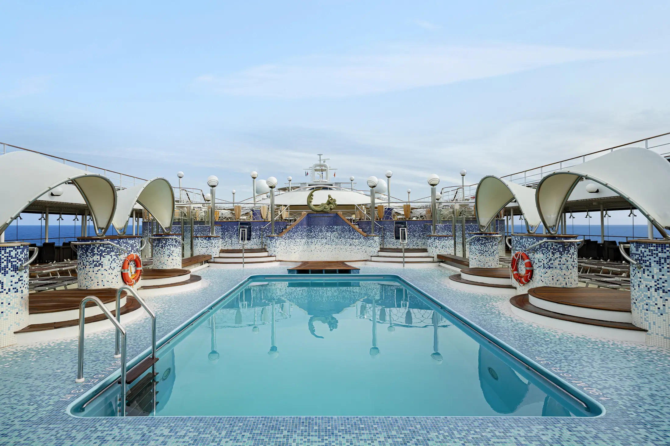 The Pool Deck area on the top deck of the MSC Poesia.